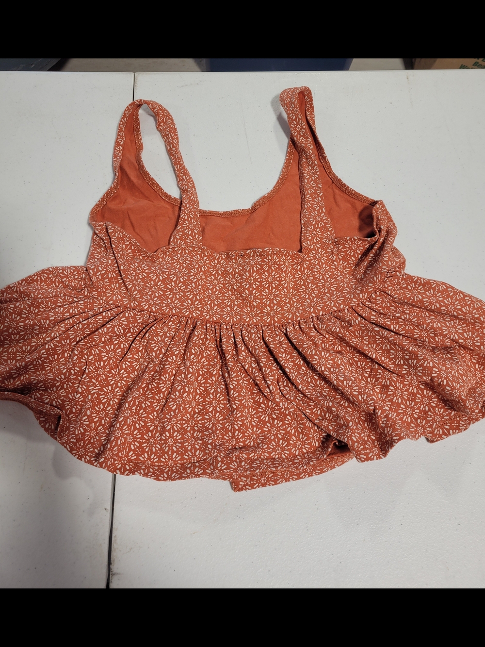Forever 21 Rust Orange Floral Peplum Tank - Picture 3 of 3